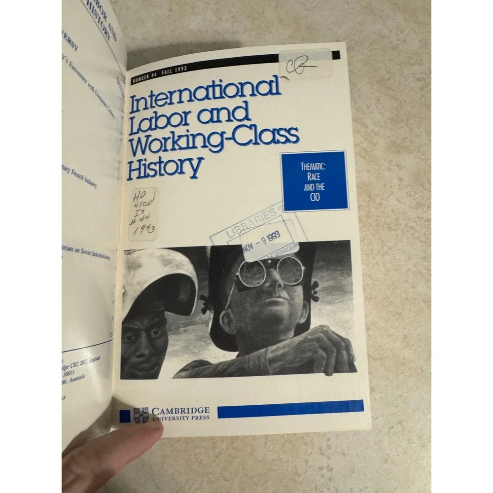International Labor and Working-Class History Journal Bound Vol 43-45‎ 1993-1994